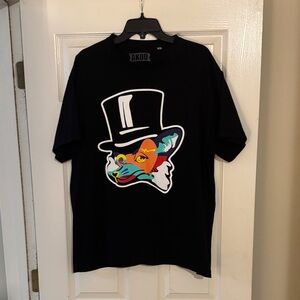 Akoo Black Tee with Vibrant Face Graphic